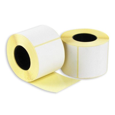 Термотрансферная этикетка 58х40 полуглянец 550 штук в рулоне 