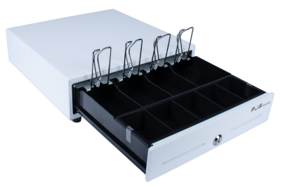 Денежный ящик POScenter 13EМ 330x355x90, механический, PUSH, белый Денежный ящик POScenter 13EМ 330x355x90, механический, PUSH, белый
