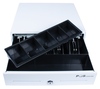 Денежный ящик POScenter 13EМ 330x355x90, механический, PUSH, белый Денежный ящик POScenter 13EМ 330x355x90, механический, PUSH, белый