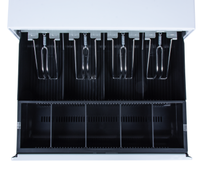 Денежный ящик POScenter 13EМ 330x355x90, механический, PUSH, белый Денежный ящик POScenter 13EМ 330x355x90, механический, PUSH, белый